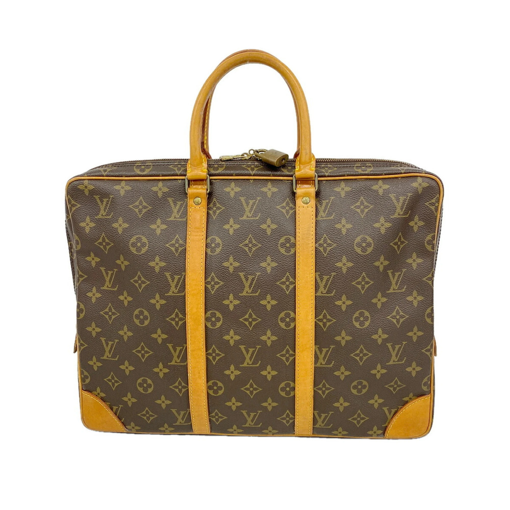 Louis Vuitton Monogram Portedocuments Voyage Bag M53361 Brown Men's